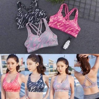 🎽Sport bra POLYESTER ลายกราฟฟิก