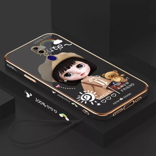 เคสโทรศัพท์มือถือ ซิลิโคน ขอบตรง ลายตัวอักษร Beret หรูหรา สําหรับ Oppo F1S F11 F11pro F9 F9 PRO k3 F7 F5