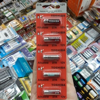 ถ่านรีโมท Toshiba Alkaline 27A 12V ของใหม่ ของแท้