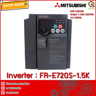 Inverter Mitsubishi Model : FR-E720S-1.5K