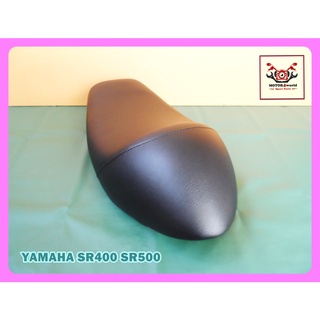 YAMAHA SR400 SR500 "BLACK" COMPLETE DOUBLE SEAT // เบาะ เบาะรถมอเตอร์ไซค์ สีดำ ตูดมด ผ้าเรียบ สินค้าคุณภาพดี