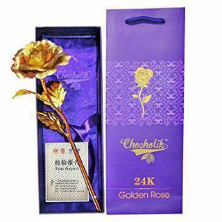 ดอกกุหลาบ สีทองชุบทองคำ 24k #พร้อมส่ง  มีเก็บเงินปลายทาง