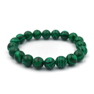 MALACHITE มาลาไคต์ ขนาด 8 มม. สร้อยข้อมือหินแท้ by siamonlineshop