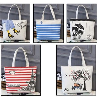 กระเป๋าผ้า TOTE สไตล์ญี่ปุ่นกระเป๋าผ้านิ่ม.เนื้อผ้าดี.ใส่ของได้เยอะมีซิปด้วย.