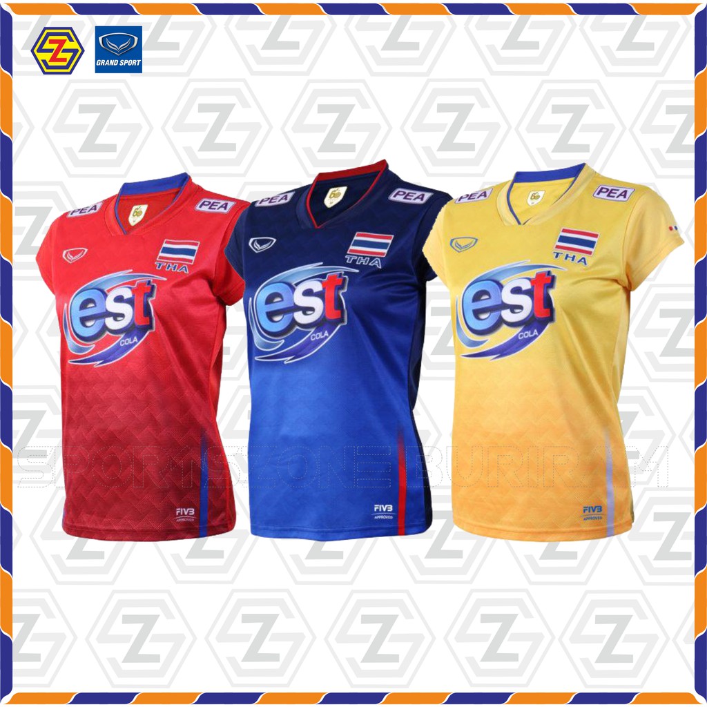 เสื้อวอลเลย์บอลหญิง ทีมชาติไทย 2019 Grand sport  14-278 (ของแท่้)