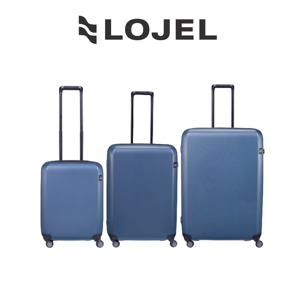 LOJEL Rando collection Expandable Zipper Minimalist Hardcase Spinner Luggage (S,M,L) - Steel Blue
