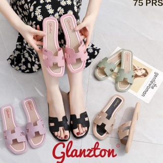 สินค้าคุณภาพ➽ ➽ รองเท้าแตะเจลลี่ ส้นแบน 1838 s Brand glanzton สําหรับผู้หญิง ใหม่ล่าสุด