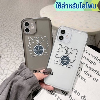 -พร้อมส่งในไทย-เคสซิลิโคน หลังใส สกรีนลายการ์ตูน TPU นิ่ม ใช้สำหรับIPทุกรุ่น#239