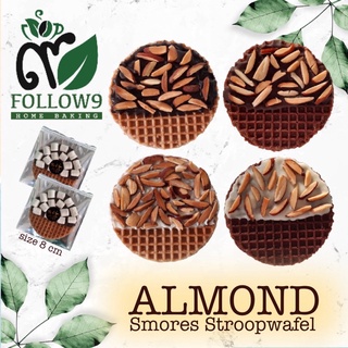 🇹🇭 Follow9 - Stroopwafel❤️Almond วาฟเฟิลคาราเมล เคลือบชอคโกแลตและอัลมอนด์ 📲 ขนมอร่อยบอกต่อ ของฝากพังงา อบใหม่ ตามออเดอร์