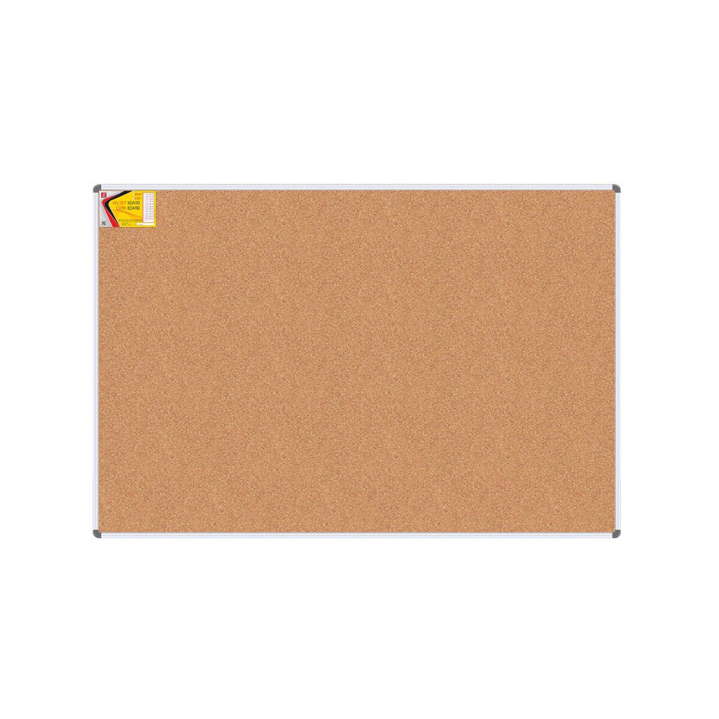 กระดานไม้คอร์ก ขอบอลูมิเนียม Velvet Cork Board 60x90 cm. ยี่ห้อ Robin
