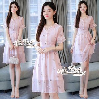 Aris Code Sweet pink chiffon dress