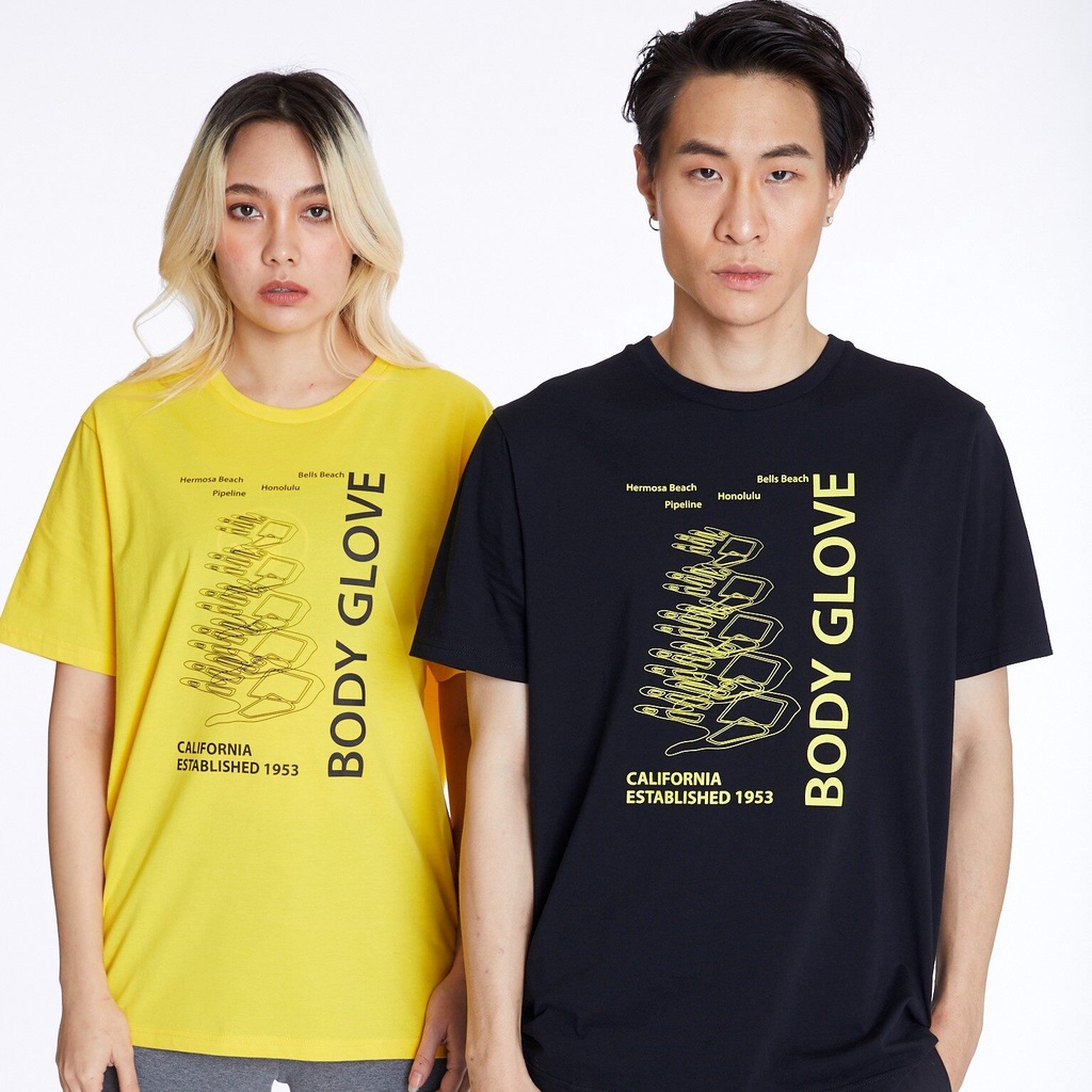 GQ ❐BODY GLOVE Unisex GRAPHIC TEE T-SHIRT เสื้อยืด รวมสี
