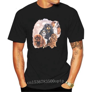 [COD]เสื้อยืดลําลอง แขนสั้น พิมพ์ลาย I Love Cavalier King Charles Spaniel Grouping สีขาว สไตล์คลาสิก สําหรับผู้ชาย ผู้หญ