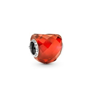 (พร้อมส่ง)*New*Pandora Orange Heart Charm