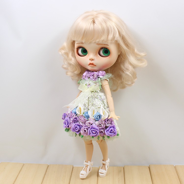 blythe doll clothes เสื้อผ้าตุ๊กตาบลายธ์ summer doll dress fit for licca,blythe
