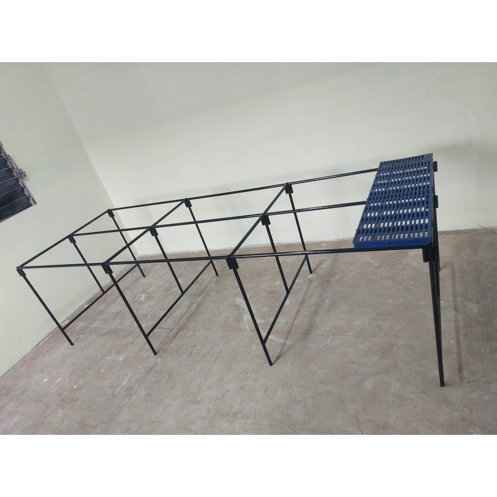 ขาโต๊ะสูง80cm.xกว้าง100cm.xยาว186และ280cm.ท่อใหญ่6หุน(19.37mm.)สินค้าไม่รวมตะแกรงพลาสติก