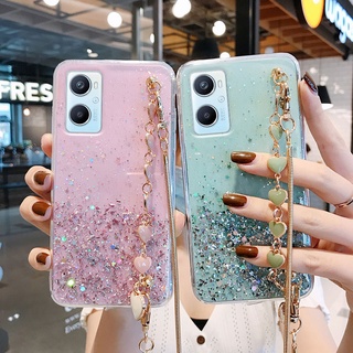 เคสโทรศัพท์ OPPO A96 4G กลิตเตอร์เลื่อม ใส ที่ใส่ นิ่ม พร้อมสายยาว เคสออปโป้OPPO A96 4G