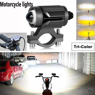 Super Bright Tri-Model ไฟ Led ไฟหน้าโปรเจคเตอร์เลนส์ขนาดเล็กสําหรับรถยนต์ Atv ไฟตัดหมอกขับรถ 12V