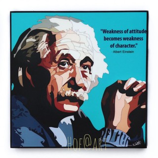 Albert Einstein #2 อัลเบิร์ต ไอน์สไตน์ ยอดอัจฉริยะ​ รูปภาพ​ติด​ผนัง​ pop art​ กรอบรูป​ แต่ง​บ้าน​ ของขวัญ​ ของสะสม