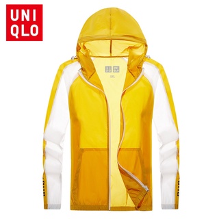 Uniqlo เสื้อแจ็กเก็ต เสื้อกันลม มีฮู้ด บางพิเศษ ป้องกันแดด Upf40+ แฟชั่นฤดูร้อน สําหรับผู้ชาย เดินป่า เล่นกีฬากลางแจ้ง