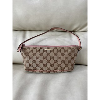 gucci pouch canvas vintage pink