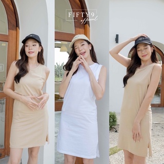 gigi dress เดรสทรงแขนกุด คอกลม น่ารักมากกก (59P05)