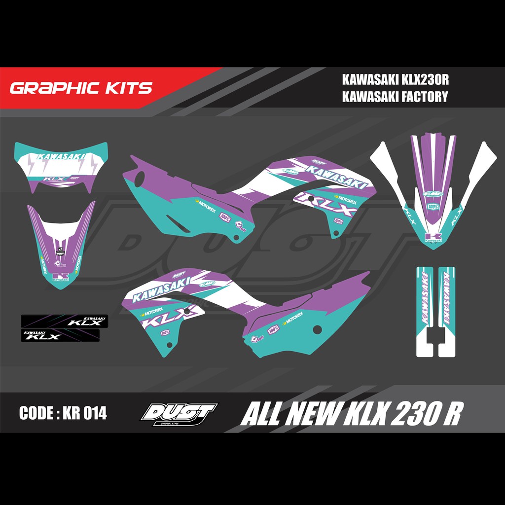 สติ๊กเกอร์ KLX 230R KAWASAKIทั้งคัน Graphic kit สติ๊กเกอร์เคลือบเงา สุดคุ้ม