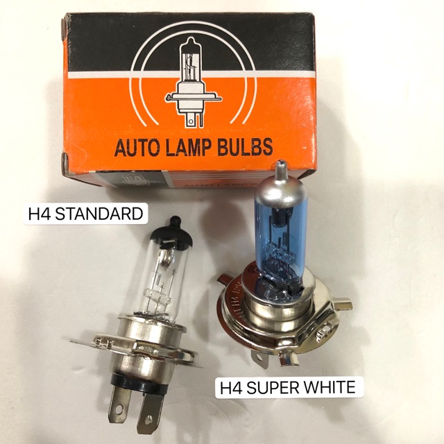 H4 12V 35/35W หลอดไฟ Super White / Standard ปกติ