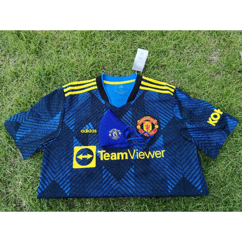 ตัวสุดท้าย M ไซส์หายาก⚽พร้อมส่ง⚽​ แท้​ ถูกมาก💙Preเสื้อบอลแมนยู💙SALE UK​แท้​ Manchester United Third 