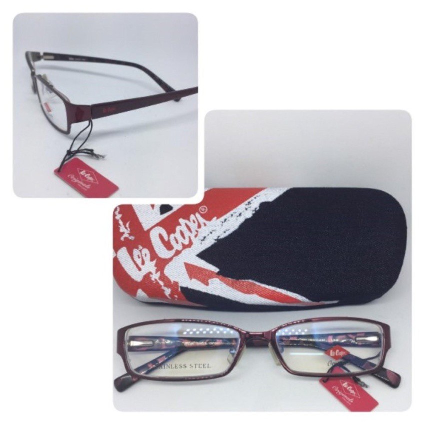 Lee Cooper รุ่น lc7120a กรอบแว่นตาสีไวน์แดง