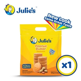 Julie จูลี่ แครกเกอร์จูลี่ บิสกิตเนยถั่ว ห่อใหญ่ 360g และรสชีส ห่อใหญ่ Julie's peanut butter biscuit