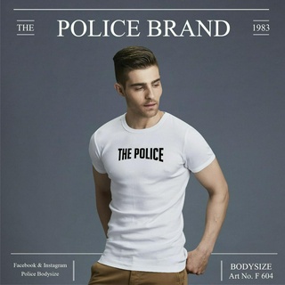 Police Bodysize เสื้อยืด ทรง Slim fit พอดีตัว สีขาว,ดำ,เทา ใส่ได้ทั้งผู้ชาย/ผู้หญิง (รหัส : F604)