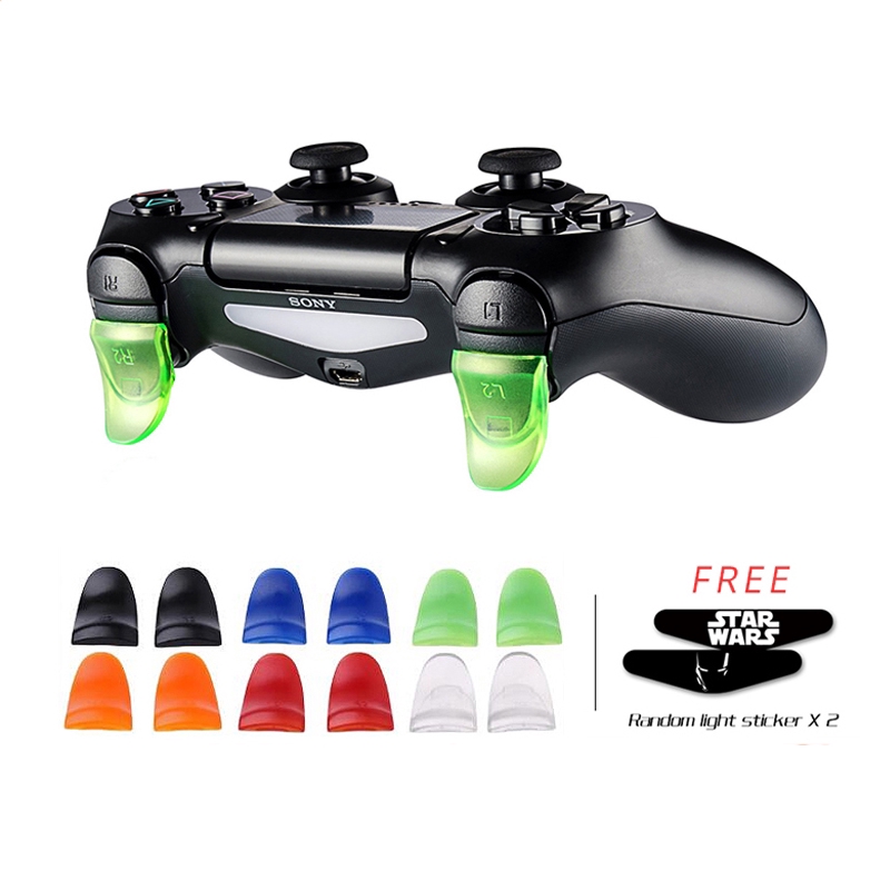 1 Pairs L2 R2 Buttons Trigger Extenders Gamepad Pad for PlayStation 4 PS4/PS4 Slim/Pro Game Controller Accessories