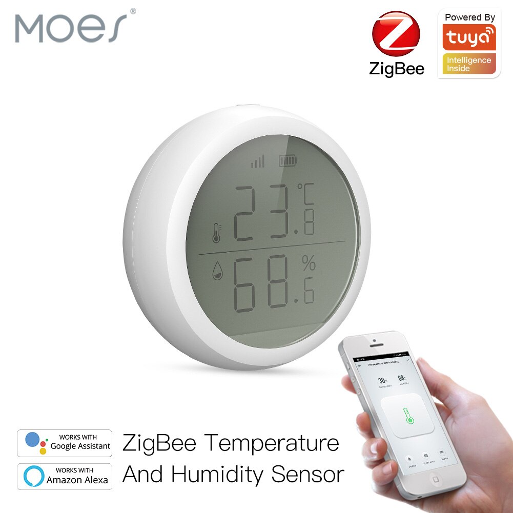 MOES Tuya Smart ZigBee Smart Temperature And Humidity Sensor With LCD ...