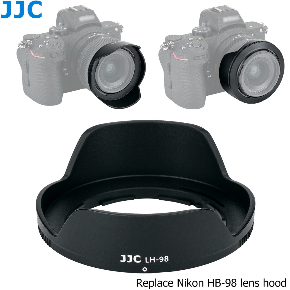 ฝาปิดเลนส์กล้อง JJC HB98 Reversible Dedicated Lens Hood Shade for