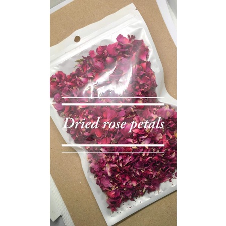 กลีบกุหลาบมอญอบแห้ง 500 กรัม กุหลาบมอญสุโขทัย(แดงประเสริฐ) dried rose petals 500g พร้อมส่ง