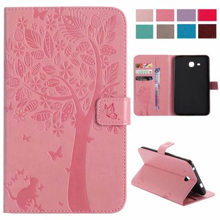 เคสหนังลายนูนสําหรับ samsung galaxy tab a 6 7 . 0 นิ้ว (2016) sm - t 280 t 285