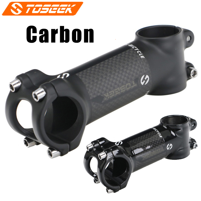TOSEEK Stem Road Bike Stem Carbon MTB 31.8 จักรยาน Stem 6 17 องศา 60-120 มม.ขี่จักรยานอุปกรณ์เสริม
