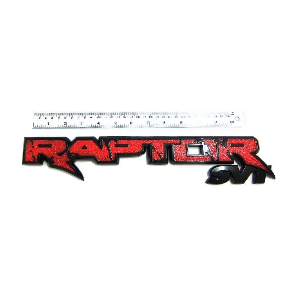 (1ชิ้น) แผ่นป้าย3มิติ สติ๊กเกอร์ แรปเตอร์ RAPTOR SVT STICKER โลโก้ สีดำแดง ฟอร์ดเรนเจอร์ Ford Ranger PX PK 2012 - 2020