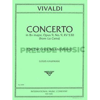 (โค้ดINCSM2Lลด70฿) (Violin and Piano) Vivaldi, A: Concerto B flat major op.9/9 RV530 (IMC3399)