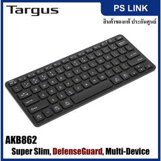 Targus KB862 Compact Multi-device Bluetooth Antimicrobial Keyboard คีย์บอร์ดไร้สาย สติ๊กเกอร์ภาษาไทย (AKB862)