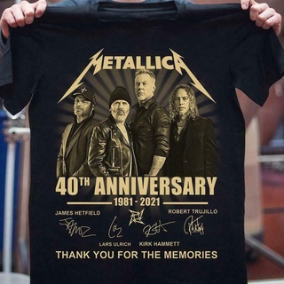 เสื้อยืดผ้าฝ้ายพิมพ์ลายแฟชั่น เสื้อยืดลําลอง ลาย Metallica ครบรอบ 40 ปี 2022