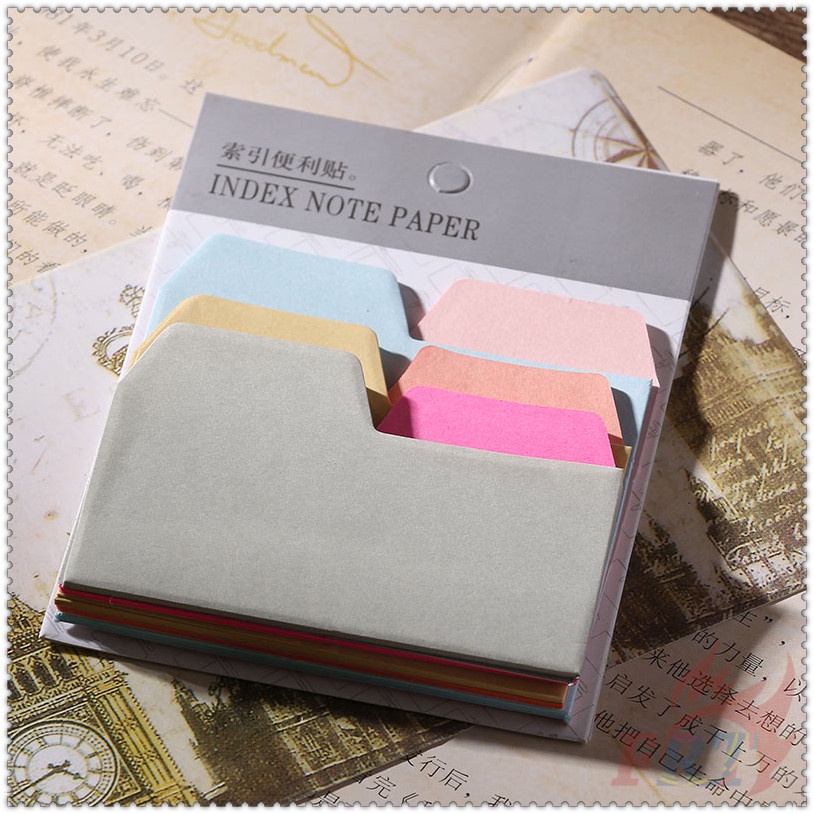 ☸ 90แผ่นโน้ตดัชนี 6 สี ☸ Flags Tabs Index Label สติ๊กเกอร์ Memo Pad บุ๊คมาร์คเครื่องเขียน