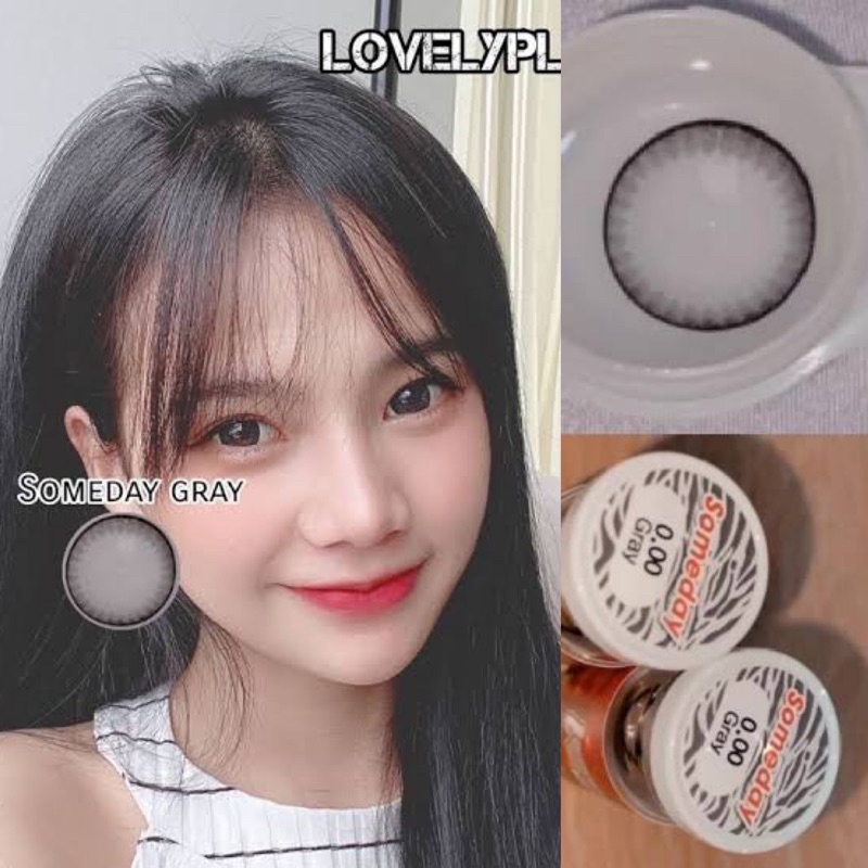 (สายตาปกติและสั้น)  ✨ Someday gray brown   สายตาสั้น ☀️กรองแสง uv ✔️จดทะเบียนถูกต้อง  คอนแทคเลนส์สัญชาติเกาหลี