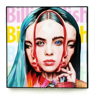 Billie Eilish #1 บิลลี่ ไอลิช นักร้อง รูปภาพ​ติดผนัง pop art กรอบรูป แต่งบ้าน ของขวัญ รูปภาพ