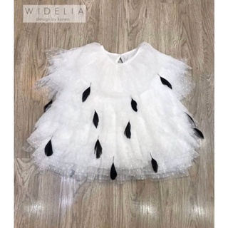 พร้อมส่ง🐑เสื้อผ้าซีทรู สีขาว พองฟู 🐑widelia