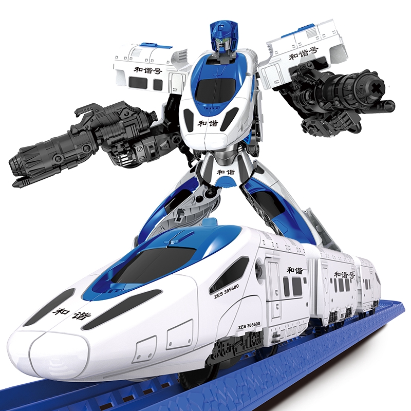 ของเล่นหุ่นยนต์หุ่นยนต์คิงคองความเร็วสูงรถไฟรางไฟฟ้าชุดแข่งรถรางเด็กรถ