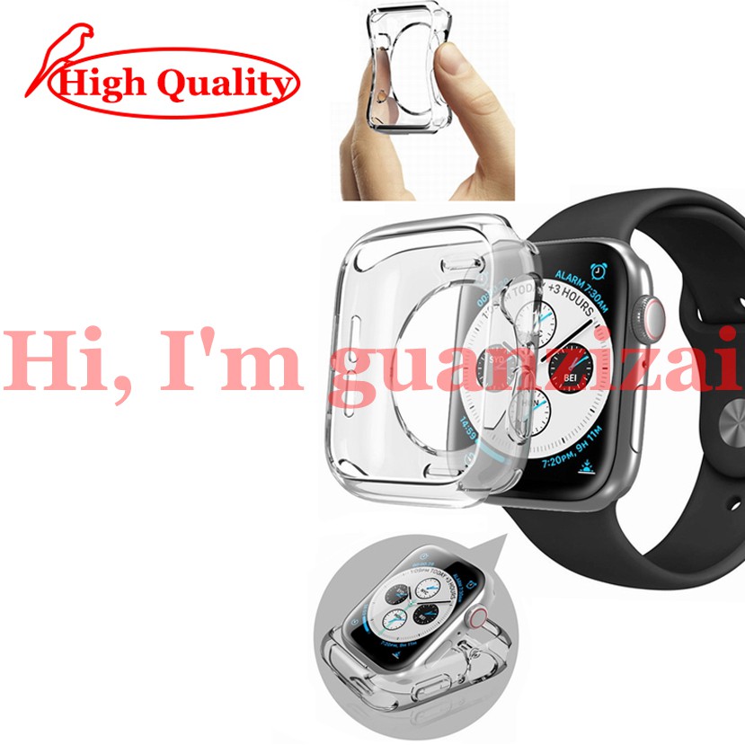 เคสใส แบบนิ่ม TPU สำหรับ Watch Series 7 se 6 5 4 3 2 1 ขนาด 38 มม. 40 มม. 41 มม. 42 มม. 44 มม. 45 มม.