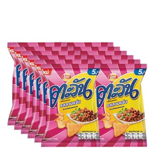 ตะวัน ขนมทอดกรอบ รสลาบ ขนาด17 กรัม แพ็ค12 ชิ้น