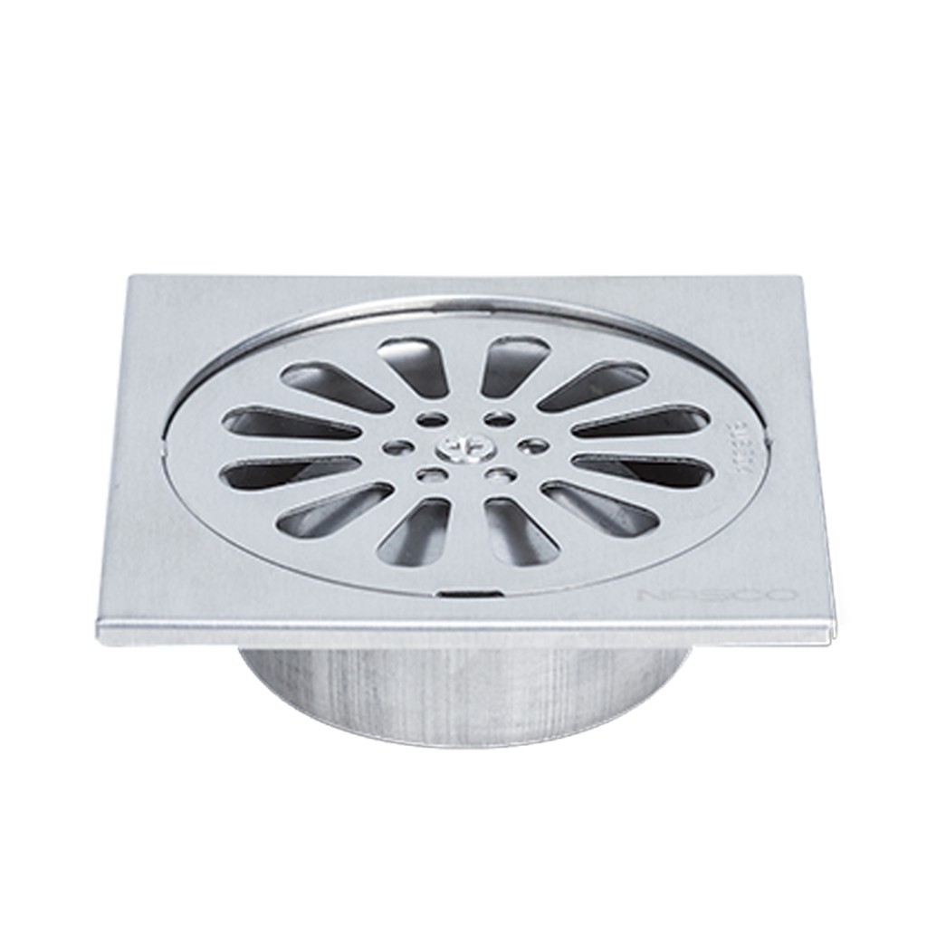NASCO ตะแกรงกันกลิ่นแบบเหลียม FP-5203-SP Stainless Steel สำหรับท่อขนาด 4 นิ้ว